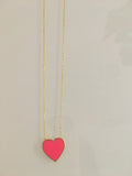Neon Enamel Heart Necklace