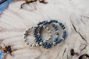 5mm 14K Gold Filled Beads & 3mm Hematite Bracelet