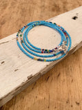 Seed Beads w/ Multicolored Crystals Mask Chain