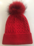 Aspen Cable Knit Pom Pom Hat