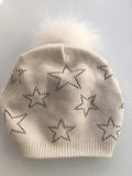 Multi Crystal Star Beanie Hat