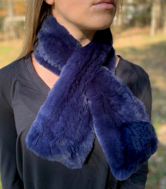 rabbit fur scarf