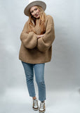 Orleans Puff Sleeve Sweater Poncho