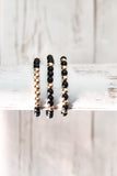 Matte Onyx & 14K Gold Filled Bracelet