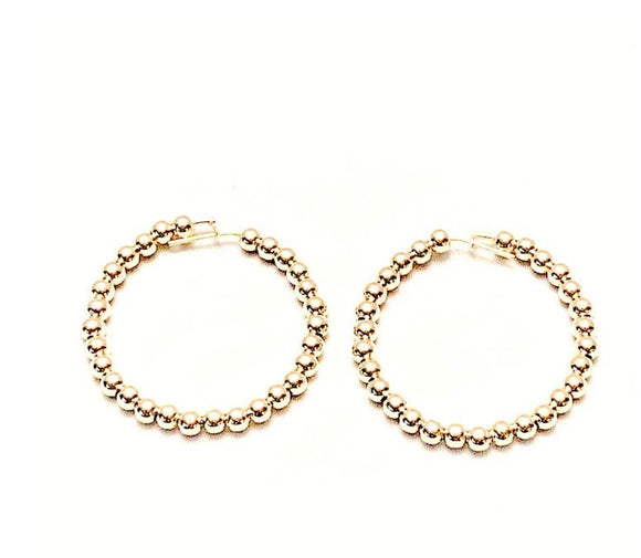 Gold Ball Hoops, Small Size