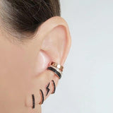 Mini Hoop Black Diamond Earrings