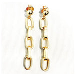 Flat Link Chain Earrings