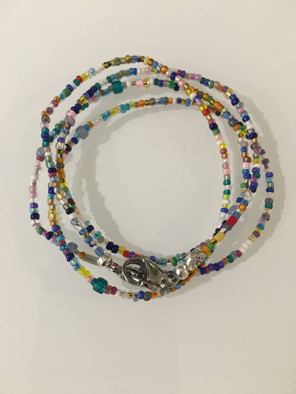 Multicolored Seed Beads Mask Chain